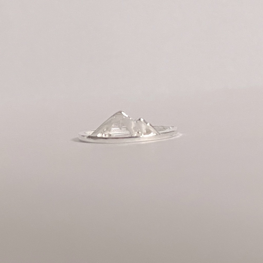 Silver mountain boho ring 7
